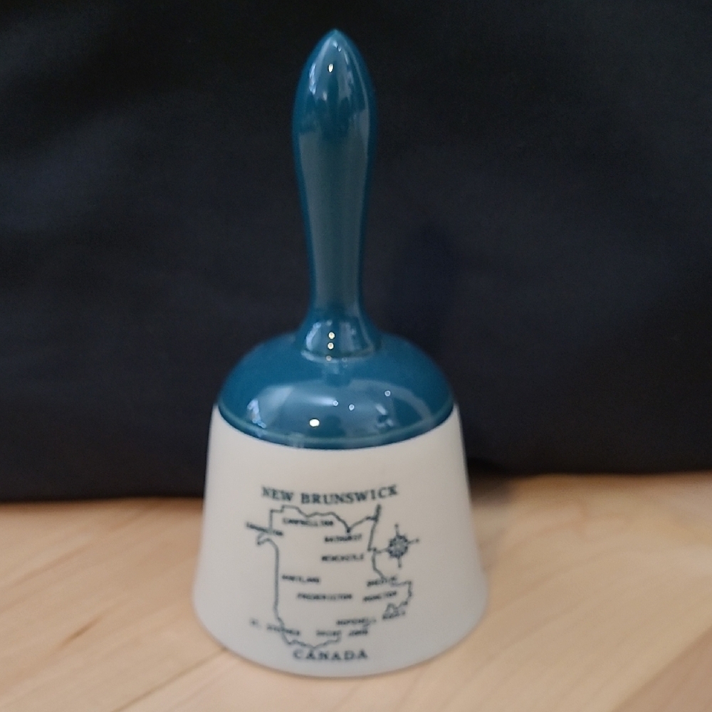 2/$20 New Brunswick Souvenir Bell - Blue and White